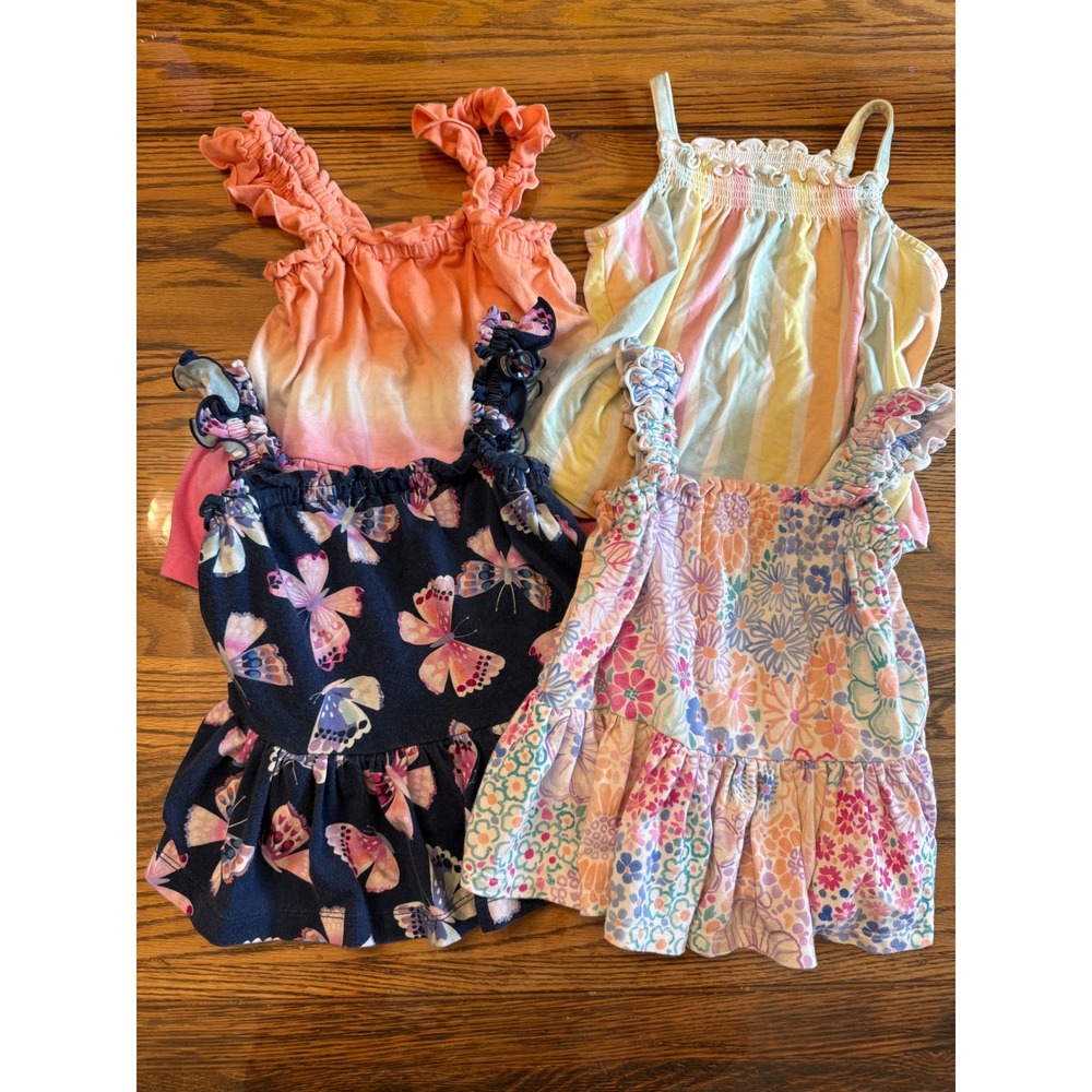Little Sleepies Tank Top Bundle Kids 18-24 Months Multicolor Bamboo Ruffle 4pk